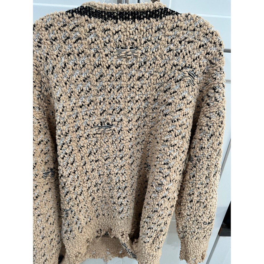 Gimmicks‎ Buckle Sweater Women's Size L Large Faux Wrap Textured Knit - Picture 4 of 6